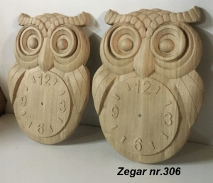 Zegar drewno  nr. 306 Sowa
