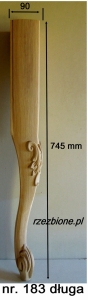 Noga rzeźbiona długa nr. 183