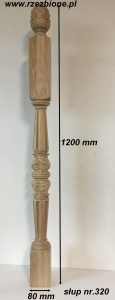 Słup drewniany rzeźbiony nr 320