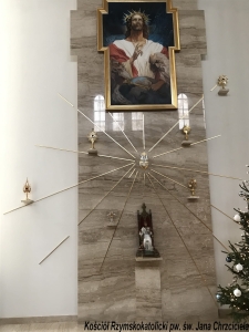 Płaskorzeźba w drewnie Kościół  św. Jana Chrzciciela w Łapach