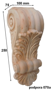 Korbel rzezbiony podpora 070a