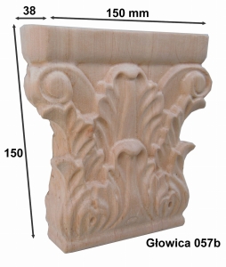 Podpora rzeźbiona Głowica 057b