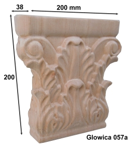 Podpora Głowica rzeźbiona 057a